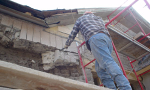 restoration work at Costilla County Courthouse